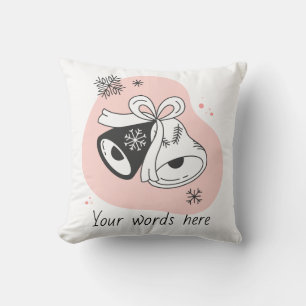 Coussin Créez vos propres cloches de Noël rétro Orange