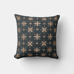 Coussin Créez vos propres étoiles vertes et or rose