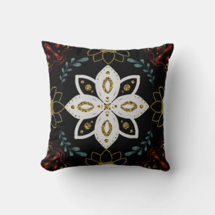 Coussin Créez vos propres Motifs Floraux Rouges Bleues Nor