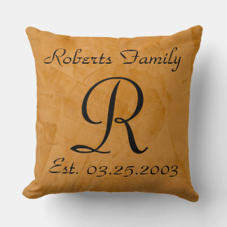 Coussin Créez votre propre anniversaire en cuir Tannée Fau