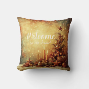 Coussin Créez votre propre arbre de Noël Vintage Chaleureu