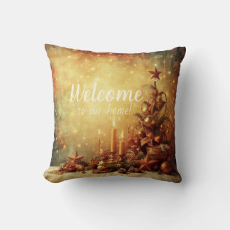 Coussin Créez votre propre arbre de Noël Vintage Chaleureu