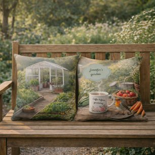 Coussin Créez votre propre café avant le jardinage photo