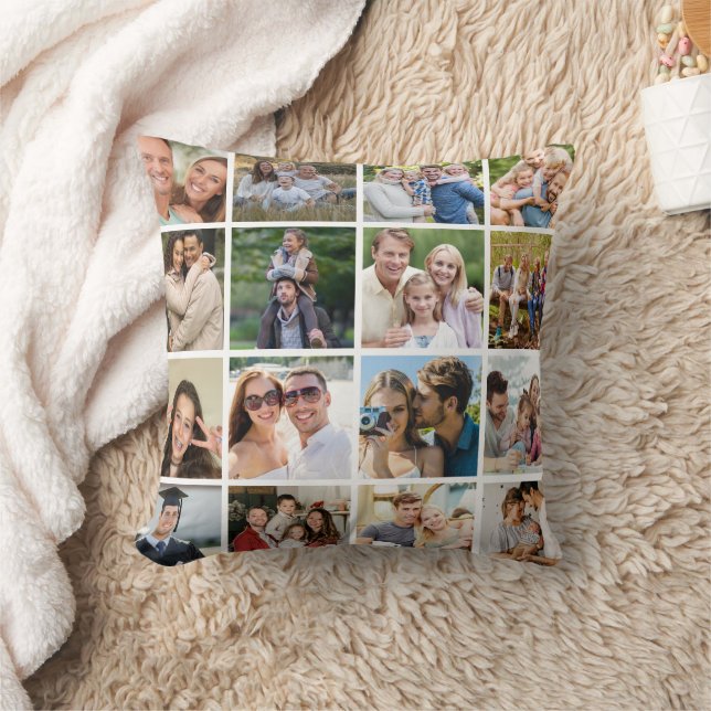 Coussin Créez votre propre collage de 16 photos  (Couverture)