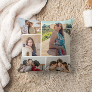 Coussin Créez votre propre collage de 5 photos