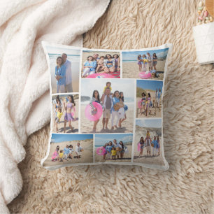 Coussin Créez Votre Propre Collage De 9 Photos Personnalis