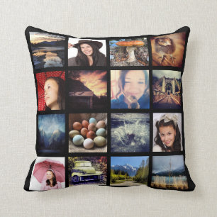 Coussin Créez votre propre collage de photo d'Instagram d