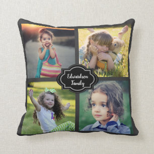 Coussin Créez votre propre collage photo de famille