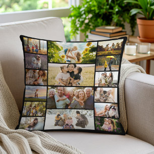 Coussin Créez Votre Propre Collage Photo Personnalisé 16 P