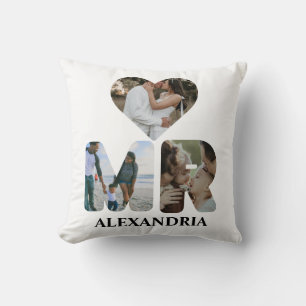 Coussin Créez votre propre couple Mr et Mrs photo Matching
