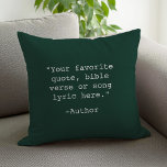 Coussin Créez votre propre devis<br><div class="desc">Créez votre propre oreiller de jetage de devis personnalisé. Caractéristiques minimaliste typographie de machine à écrire.</div>