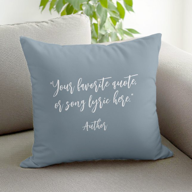 Coussin Créez votre propre devis de calligraphie (Créateur téléchargé)