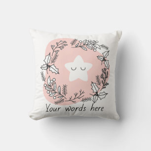 Coussin Créez votre propre étoile de Noël rétro