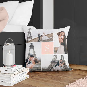 Coussin Créez votre propre Galerie Monogrammée 5-Photo