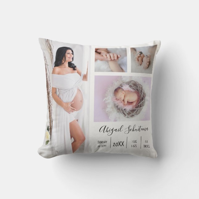 Coussin Créez votre propre garde photo de grossesse et de  (Recto)