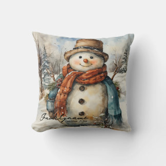 Coussin Créez Votre Propre Jolly Rustique Snowman
