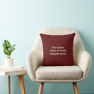 Coussin Créez Votre Propre Minimaliste Moderne Lu Bourgogn