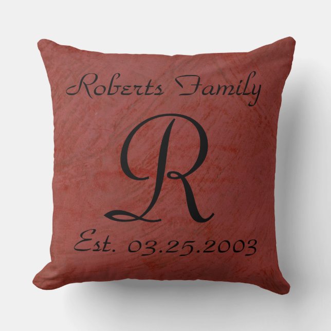 Coussin Créez Votre Propre Monogramme en Cuir Synthétique  (Recto)