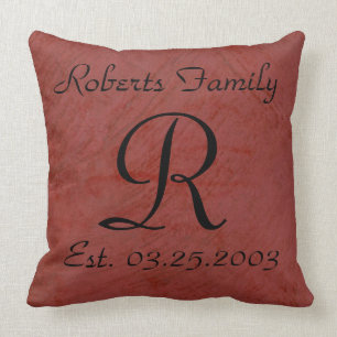 Coussin Créez Votre Propre Monogramme en Cuir Synthétique