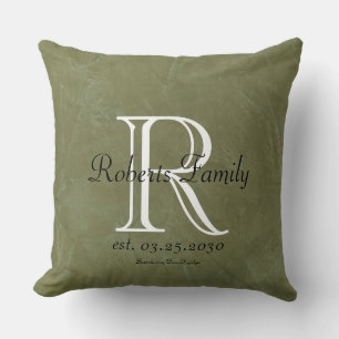 Coussin Créez Votre Propre Monogramme en Fausse Peau d'Oli