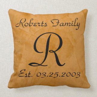 Coussin Créez Votre Propre Monogramme en Faux Cuir Bruni