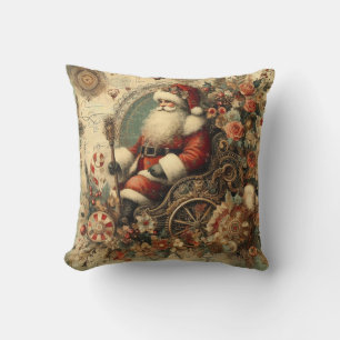 Coussin Créez votre propre Noël victorien Père Noël Sleigh