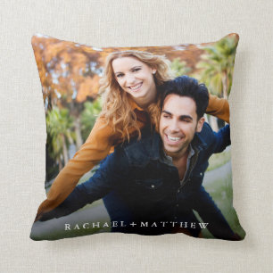 Coussin Créez votre propre photo Couple   Ajouter des noms