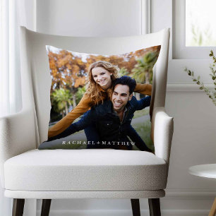 Coussin Créez votre propre photo Couple   Ajouter des noms