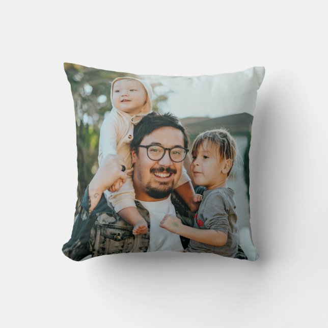 Coussin Créez votre propre photo de famille personnalisée (Recto)
