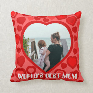Coussin Créez votre propre photo encadrée par coeur