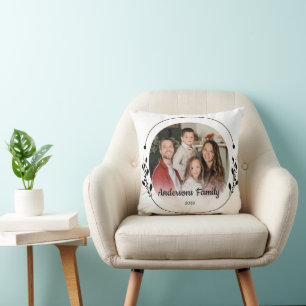 Coussin Créez Votre Propre Photo Personnalisée Nom de Fami