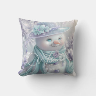 Coussin Créez votre propre rêve Noël Snowman