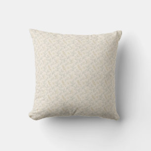 Coussin Crème Botanique & Feuille Nature