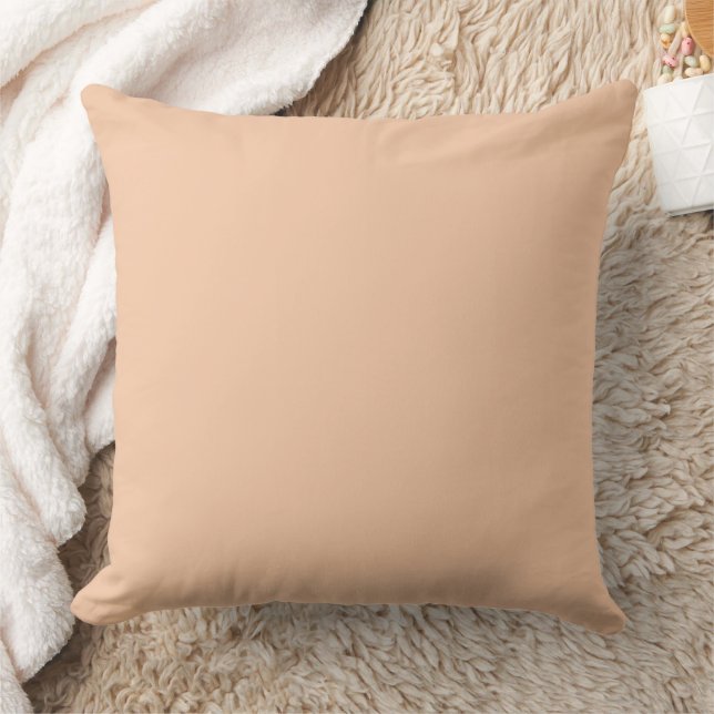 Coussin Crème d'Abricot Uni (Couverture)