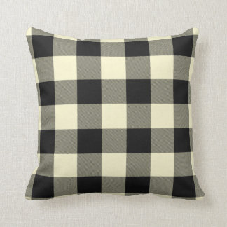Coussin Crème de Buffalo noir planté de croûte