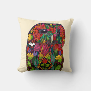 Coussin crème de chouette tawny