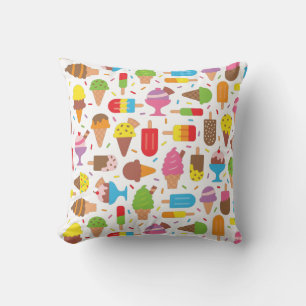Coussin Crème de glace et glace Lolly Motif Girls