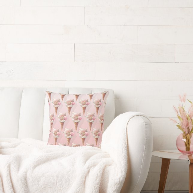 Coussin Crème de glace Kitty - Rosy & Dreamy (Canapé)