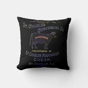 Coussin CRÈME DE LAIT DE VACHE LAITIÈRE St Charles Illinoi