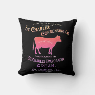 Coussin CRÈME DE LAIT DE VACHE LAITIÈRE St Charles Illinoi