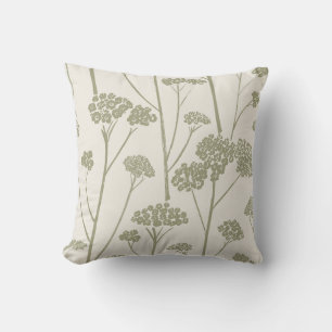 Coussin Crème de lin Silence Prairie Olive poussiéreux