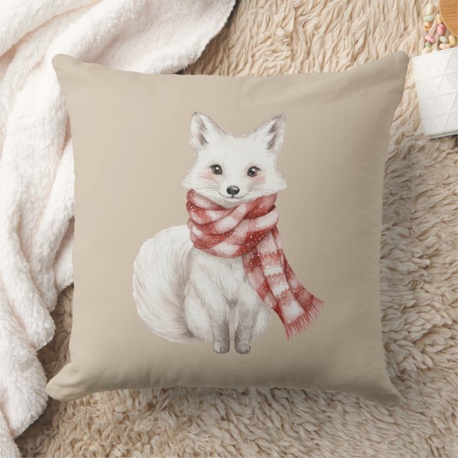 Coussin Crème de Noël Rouge Blanc Peppermenthe Renard et C (Couverture)
