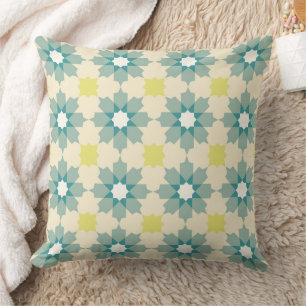Coussin crème d'oeuf de canard encaustique vintage