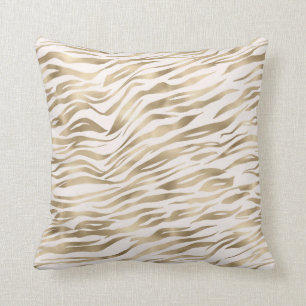 Coussin Crème d'or Zebra Print         