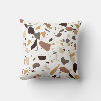 Coussin Crème et terrazzo beige