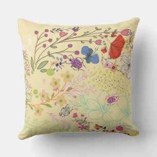 Coussin Crème florale de printemps