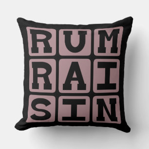 Coussin Crème Glacée au Rhum et aux Raisins