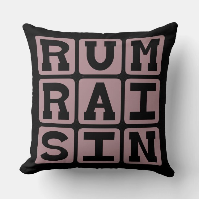 Coussin Crème Glacée au Rhum et aux Raisins (Recto)