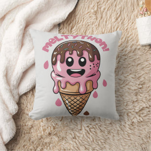Coussin Crème glacée souriante