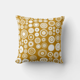 Coussin Crème rétro, Cinquante Blanches Art Abstrait